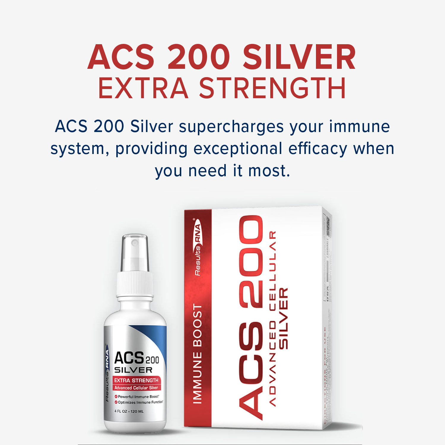 Results RNA ACS 200 Silver Extra Strength Immune System Support – 2 oz, 30-Day Supply – Advanced Cellular Colloidal Silver Supercharges Your Immune System