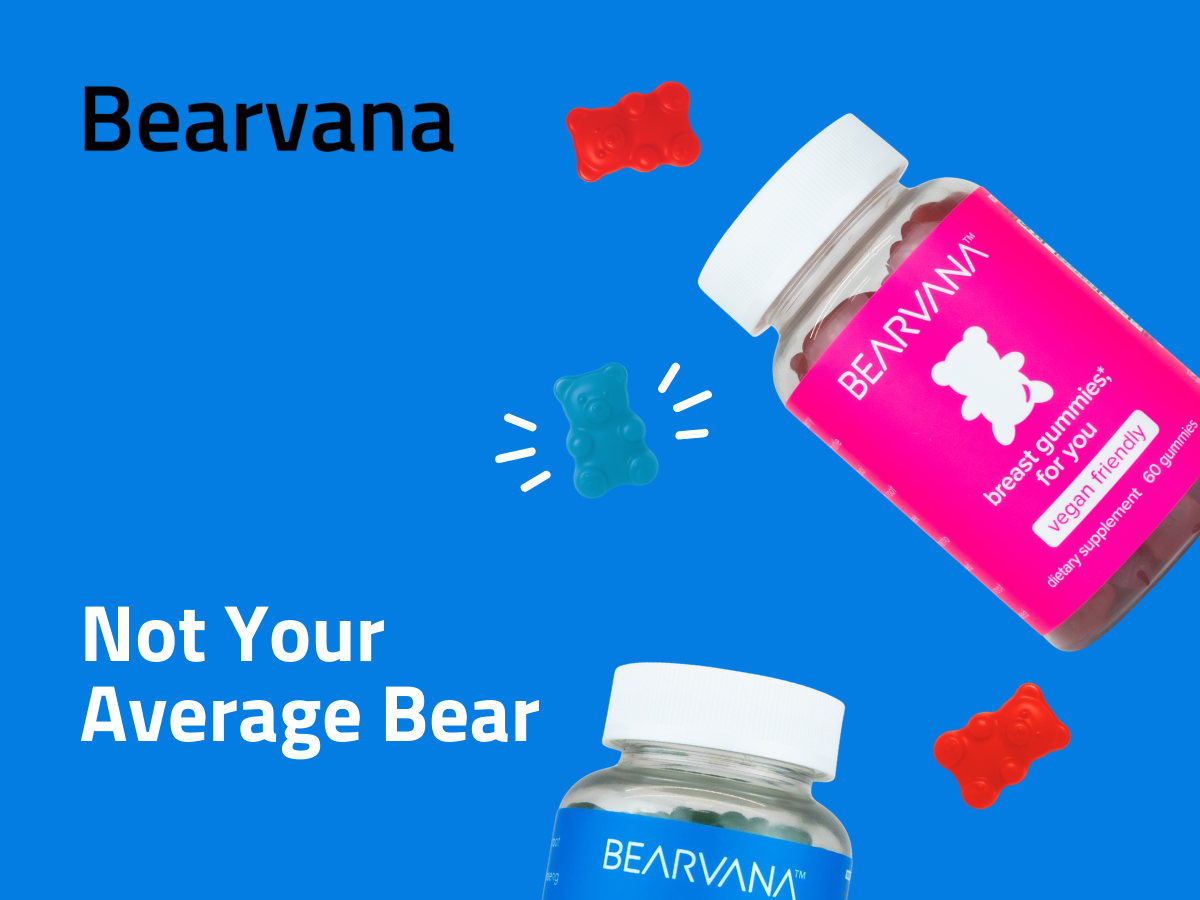 BEARVANA Peach Support Women’s Multivitamin Gummies - Includes Herbal Extracts & Essential Vitamins - Berry Flavor - 60 Gummies