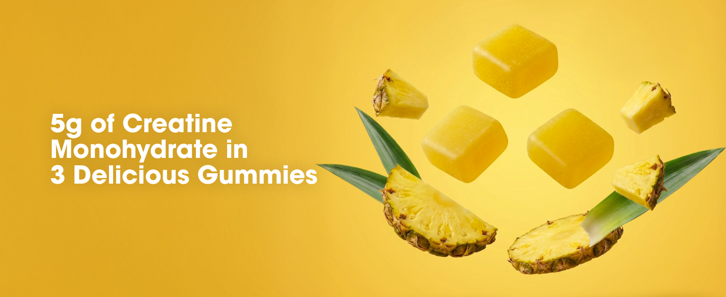 Optimum Nutrition Creatine Monohydrate Gummies, Pineapple Flavor, 105 Ct