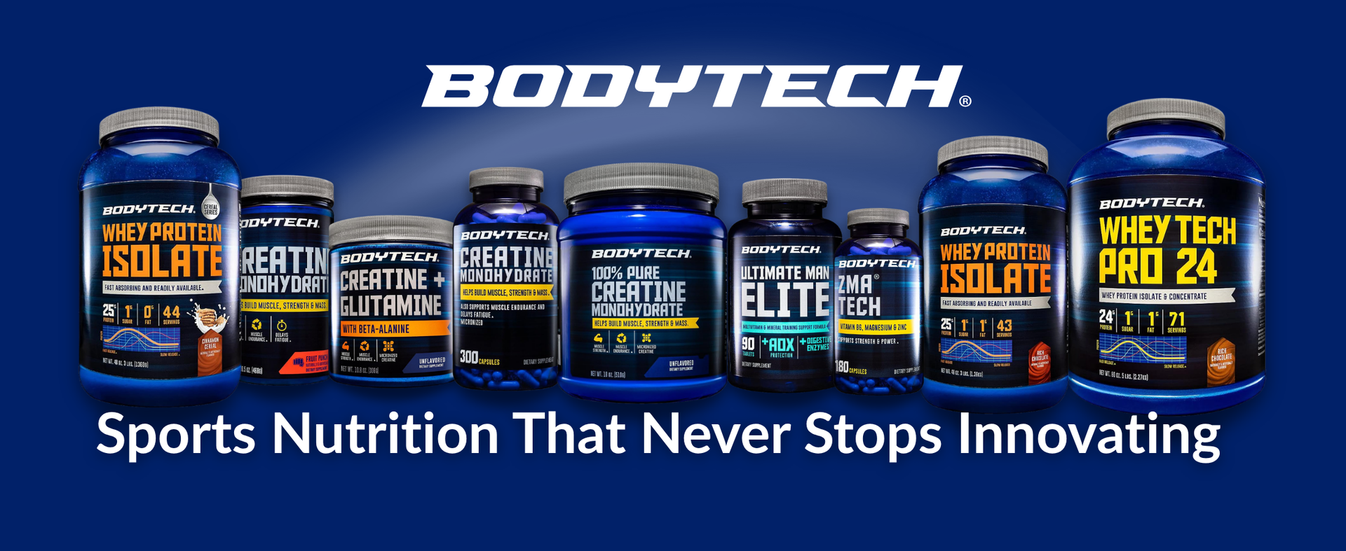 BodyTech Creatine Monohydrate Capsules, Micronized, 2250 MG, 300 Capsules