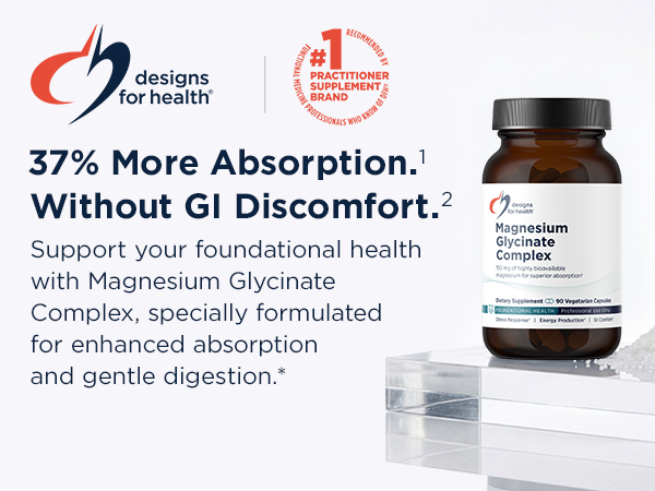 Designs for Health Magnesium Glycinate Complex, High Absorption, 240 Count