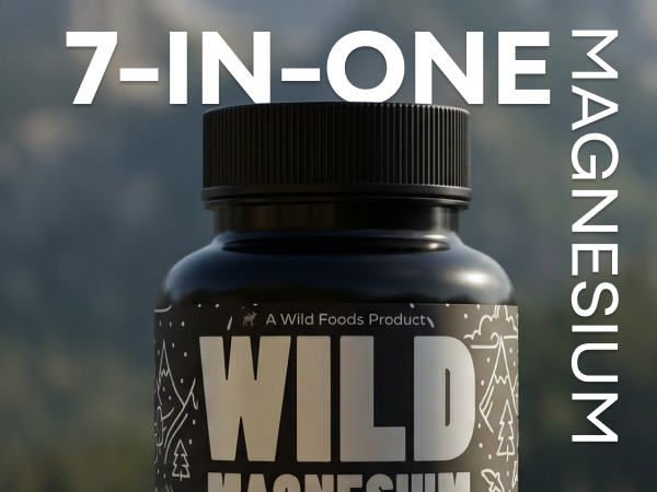 Wild Foods Magnesium Complex Supplement with 7X Forms, 90 Capsules | High Absorption, Full Spectrum, Easy Digestion | 500mg Glycinate, Bisglycinate, Malate, Orotate, Citrate, Taurate