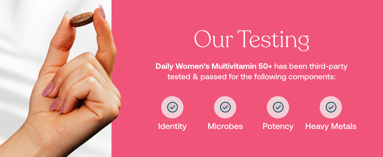 True Grace Daily Women’s Multivitamin 50+ - 60 Easy-to-Swallow Tablets - Immune, Energy, Longevity & Memory Support - Vegan - Gluten, Soy & Iron Free - 30 Servings