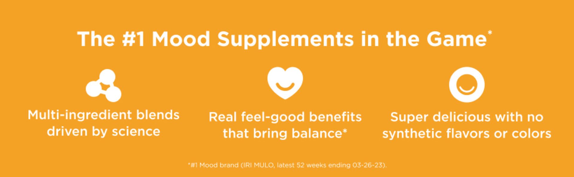 OLLY Hello Happy, Mood Support Gummies for Adults*, Vitamin D - 60 Count