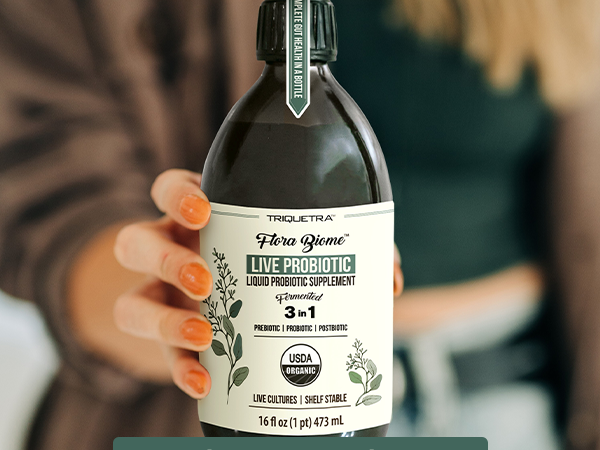 Flora Biome - Organic Live Culture Probiotic, Prebiotic, & Postbiotic