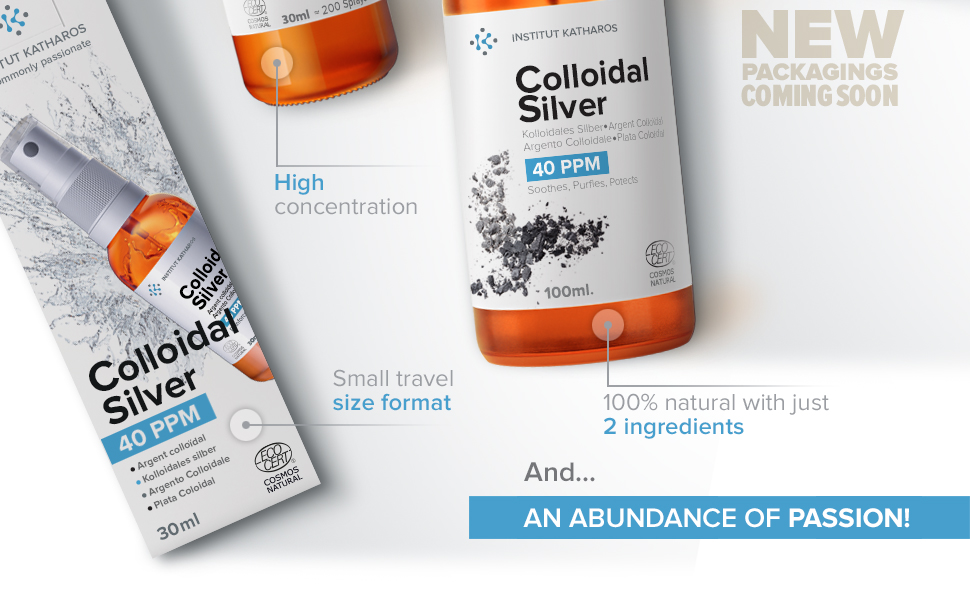 Premium Colloidal Silver Spray 40 PPM 1 fl oz ● 100% Natural ● Ebook Inc. ● Superior Concentration, Smaller Particles = Better Results ● Certified by 3 Independent Laboratories ● We are Specialists.