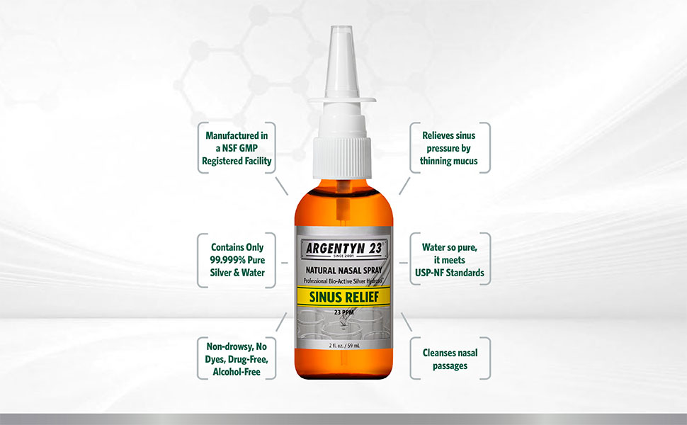 Argentyn 23 Sinus Support Natural Nasal Spray, 2 fl oz (59mL)