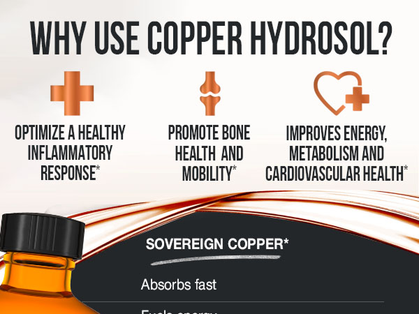 Sovereign Copper Pro-Strength Bio-Active Copper Hydrosol, 8 fl oz (237 mL)