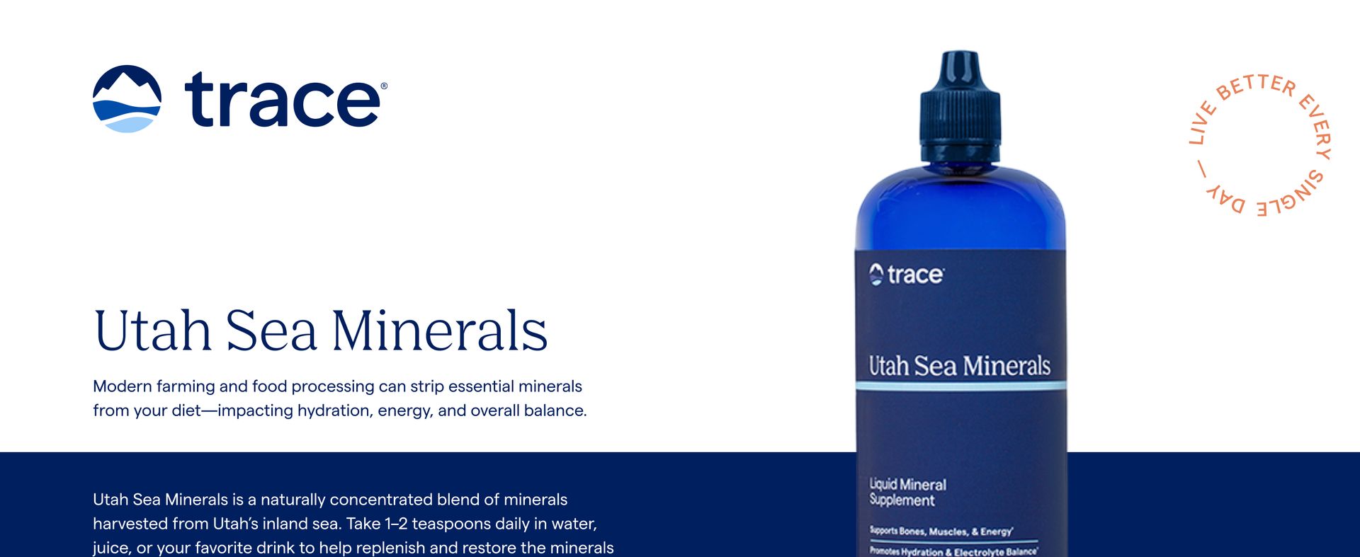 Trace Minerals Utah Sea Mineral Drops, Liquid Ionic Trace Minerals, 10fl oz