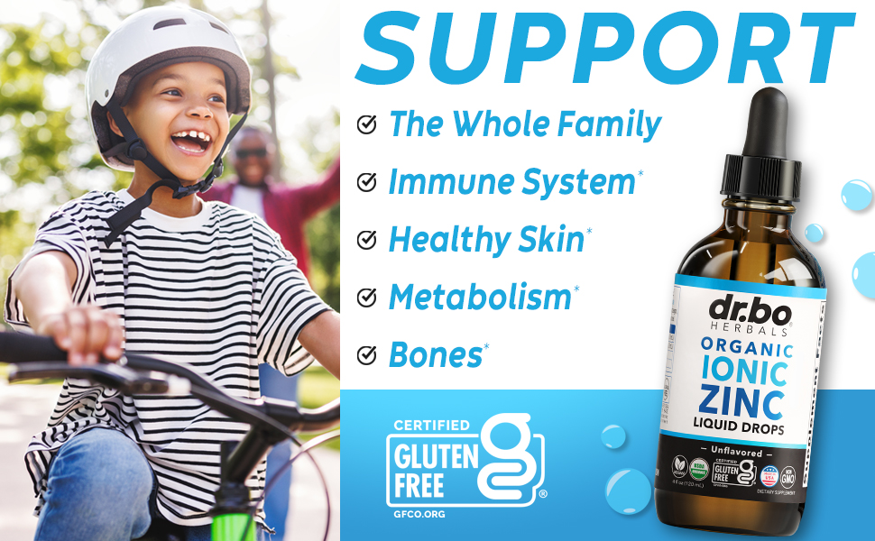 Zinc Supplements Liquid Drops Organic - Pure Organic Ionic Liquid Zinc Supplement Drops for Kids, Adults, Women & Men - Vegan, Skin Immune Support Supplements for Toddler Kids, Adults, Women, Men 4 Oz