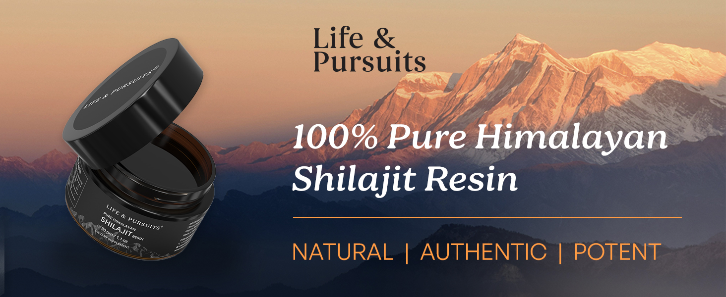 Life & Pursuits Pure Authentic Himalayan Shilajit Resin | Min. 75% Fulvic Acid, Lab Tested, Natural Gold Grade, 85+ Trace Minerals (Pack of 3)