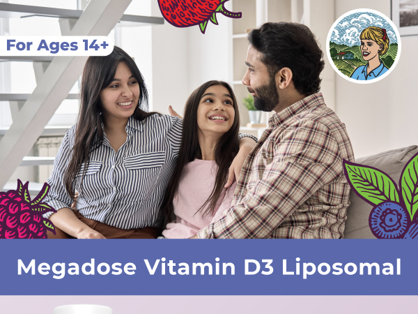 MARYRUTH'S Megadose Vitamin D3 Liposomal, Vitamin D 4000 IU, 45 Servings