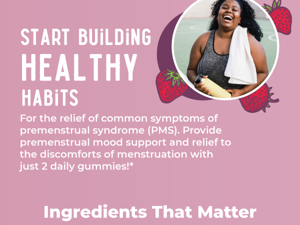 MaryRuth's Organic Menstrual Support Gummies for PMS Relief, 30 Servings