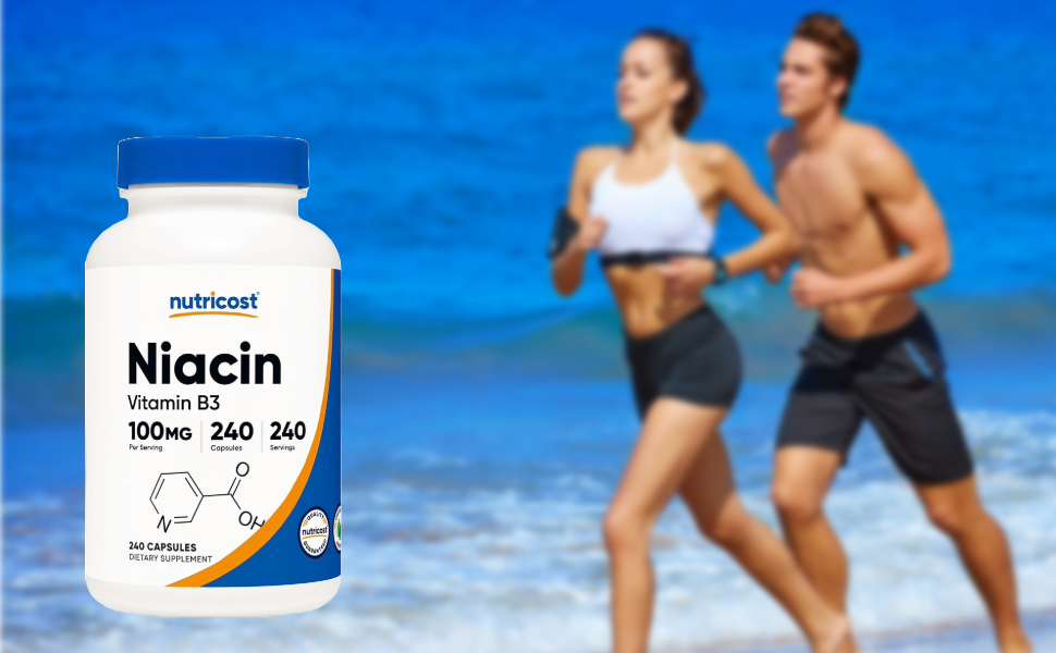 Nutricost Niacin (Vitamin B3) 100mg, 240 Capsules, with Flushing