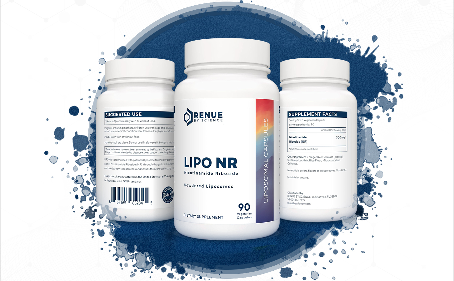 Renue By Science Nicotinamide Riboside | High Strength Liposomal NAD Supplement | 90 Nicotinamide Capsules - 300mg Nicotinamide Riboside per Serving | Manufactured in the USA Third-Party Tested