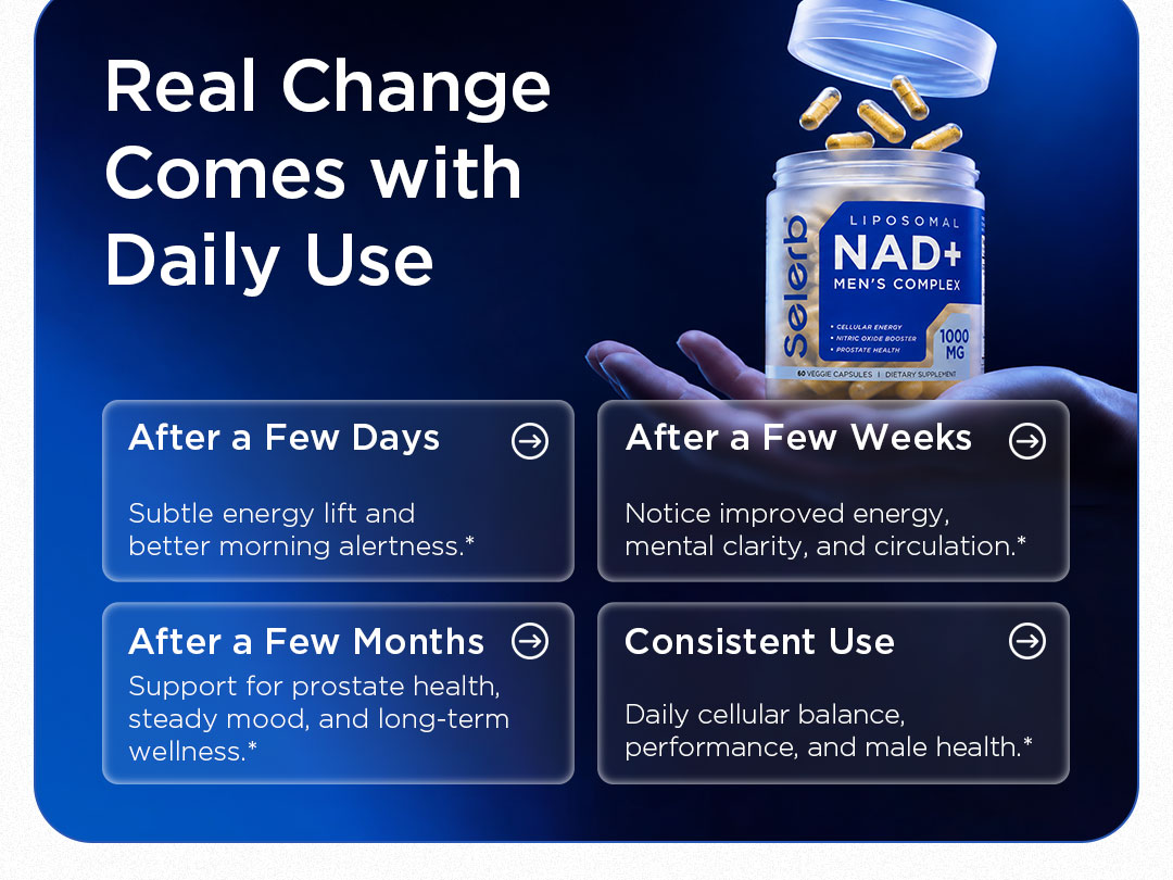 NAD Supplement for Men – Liposomal NAD+ NMN Alternative Nitric Oxide Prostate Health Supplements with Resveratrol, CoQ10, L Citrulline and Lycopene for Anti-Aging & Cellular Energy Support 60 Capsules