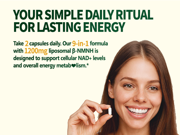 NMNH Supplement 2000mg, Liposomal NMN Alternative, Boosts NAD+ Levels