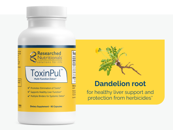 Researched Nutritionals ToxinPul - Kidney & Liver Cleanse Detox & Repair - Multi-Binder Formula with Humic Acid, Chlorella & Quercetin for Heavy Metals, Glyphosate & Toxin Removal (90 ct)