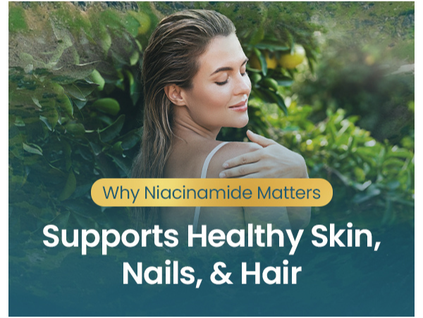Vykee Nutrition Niacinamide Capsules - Vitamin B3 Supplement 500 mg