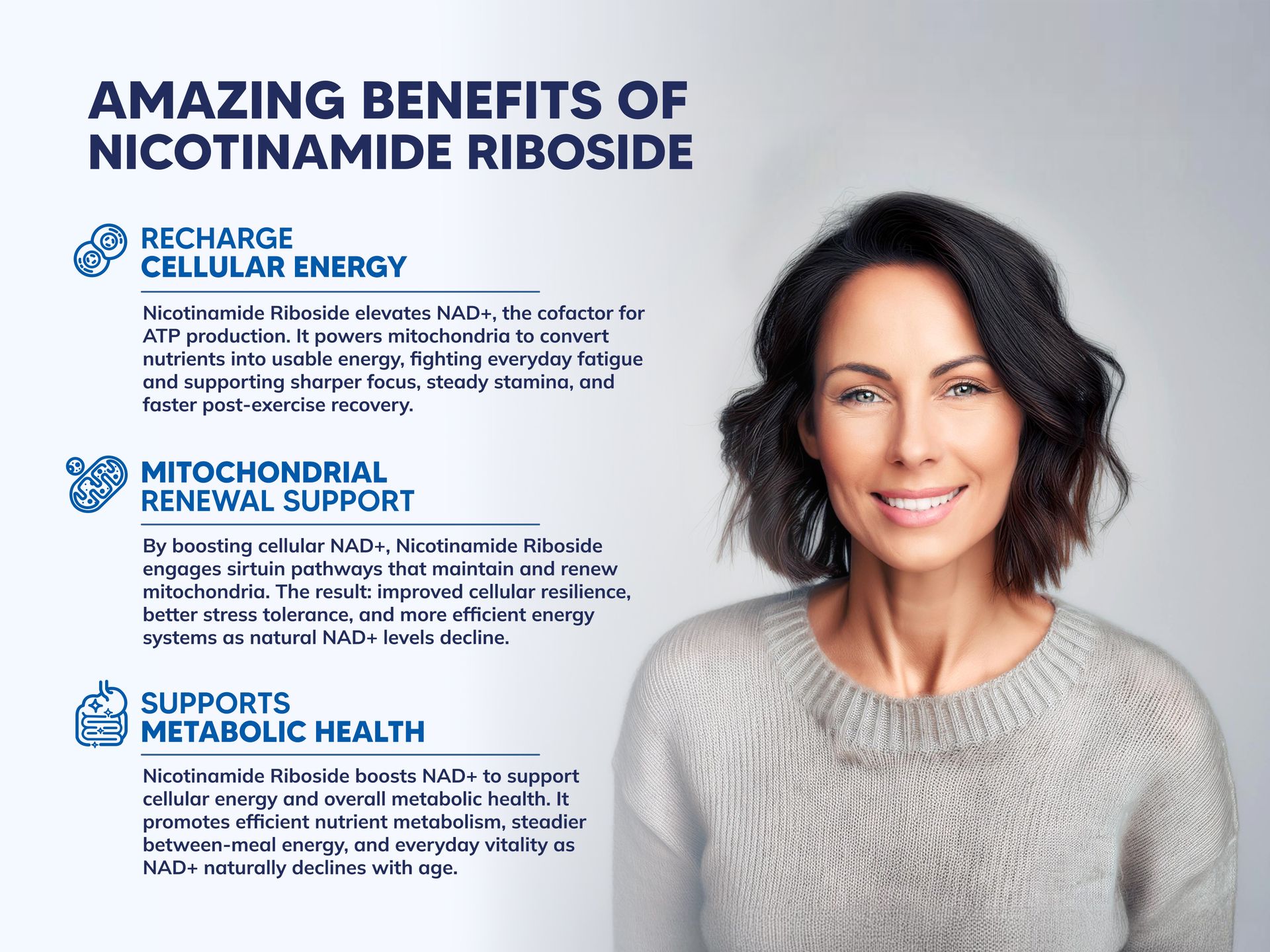aSquared Nutrition NAD Resveratrol Supplement - NAD+ Nicotinamide Riboside 500mg (Vitamin B3) Plus Trans-Resveratrol & Quercetin - NMN Alternative for Men & Women - 60 Capsules