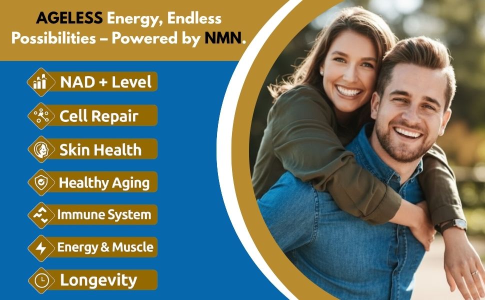 NMN Supplement 500mg for Women & Men, 90 Capsules, Cellular & NAD+ Support