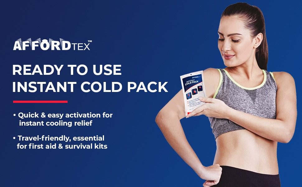 Instant cooler Ice pack- Ice packs 6 Count Disposable 7.5 x 4.5 Inches - Ready to use – Ideal for Injuries, Inflammation, Sprains, Strains,Pain relief