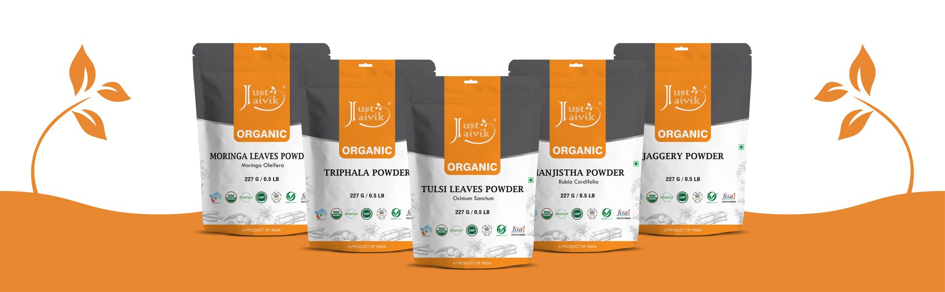 Just Jaivik Organic Shatavari Powder, 227G, Pack of 1