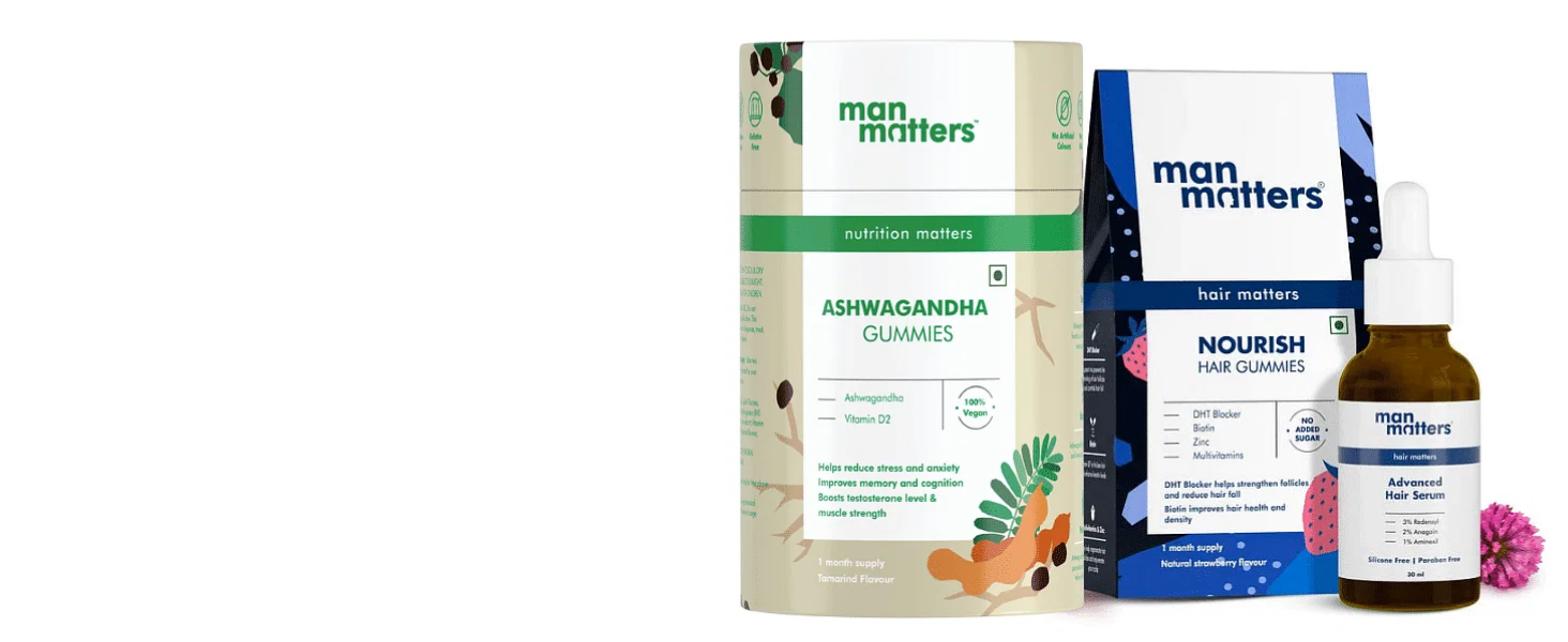 Man Matters Biotin Hair Gummies | 120 Days Pack | Enriched with Biotin Vitamin A, C, E & Zinc | Keeps Hair Healthy & Strong |100% Vegetarian