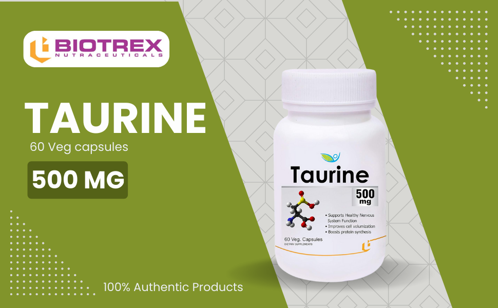 Biotrex Nutraceuticals Taurine 500mg - 60 Veg Capsules