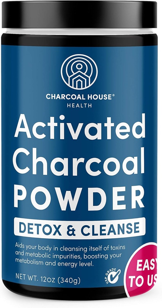 Charcoal House Detox and Cleanse USP Medical Grade Coconut Shell Activated Charcoal Powder - with High Adsorptive & Fast Acting Capacity - Powdered, Edible & Nutritional - 24 oz 2