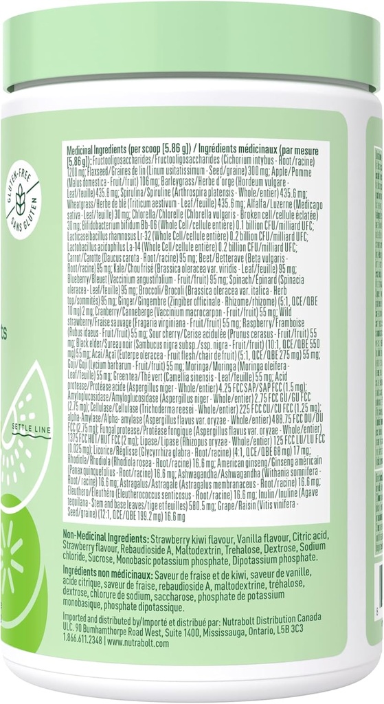 Bloom Nutrition Superfood Greens Powder, Digestive Enzymes with Probiotics and Prebiotics, Gut Health, Bloating Relief for Women, Chlorella, Juice Mix with Beet Root Powder, 25 SVG, Strawberry Kiwi 3