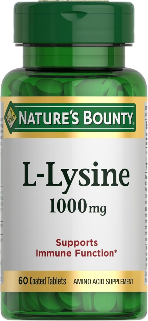 Nature's Bounty L-Lysine 1000 mg Tablets 60 ea (Pack of 2) 6