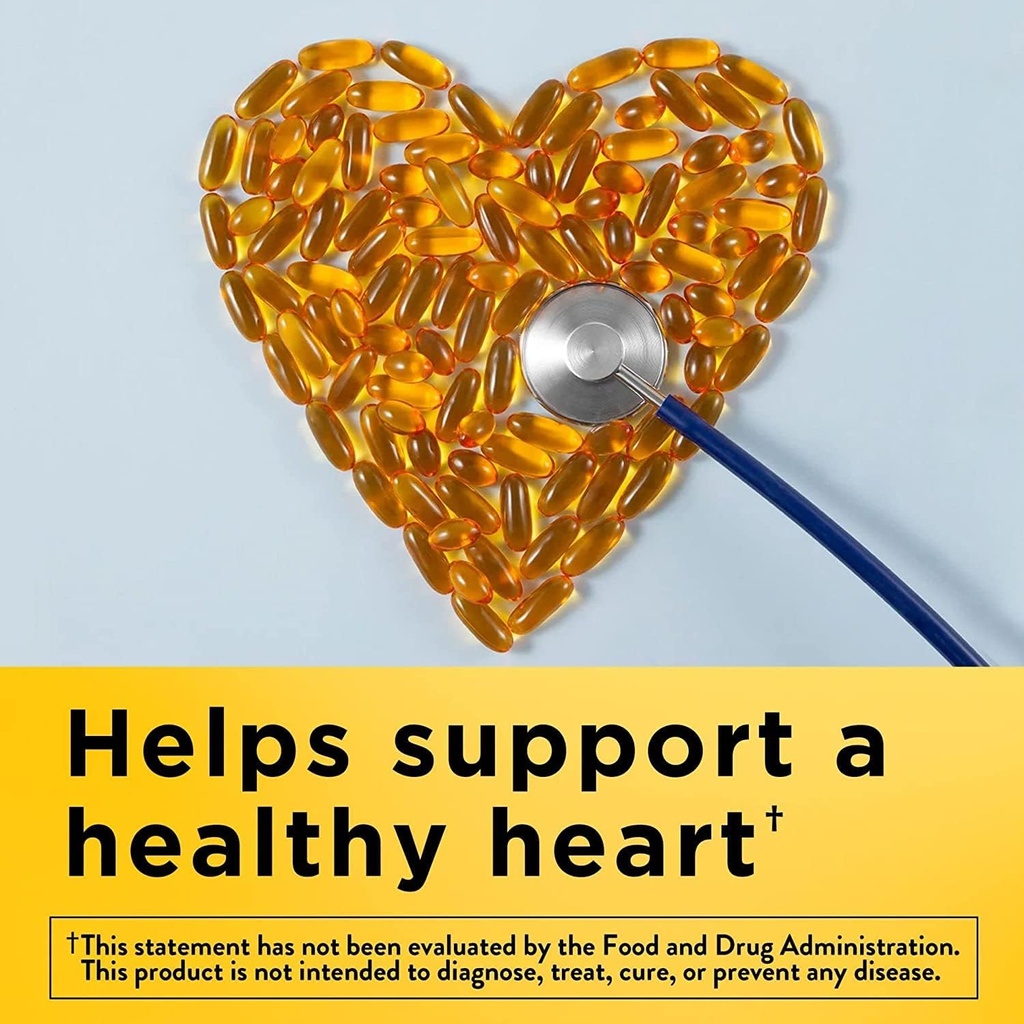 Fish Oil 1000 mg, 90 Softgels, Omega 3 Supplement for Heart Healths, 3