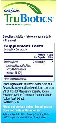 TruBiotics Daily Probiotic, 30 Capsules - Gluten Free, Soy Free Digestive + Immune Health Support Supplement for Men and Women (Pack of 6) 3