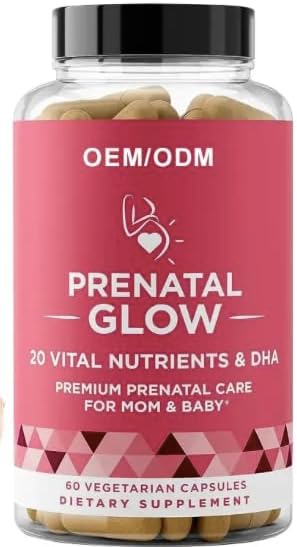 Prenatal Glow Vital Nutrients & DHA - Premium Prenatal Care for Mom & Baby- Prenatal for Women to Support Fetal Development, A More Pleasant Pregnancy 1 Month Supplies 60 Capsules 2