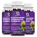 Glukosamin Chondroitin Gummies - 2- Pack, Extra Strength 1500mg Glukosamin med MSM & Elderberry, flexibilitetsstöd, bästa brosk och immunstöd tillskott för män och kvinnor - 180 Gummies
