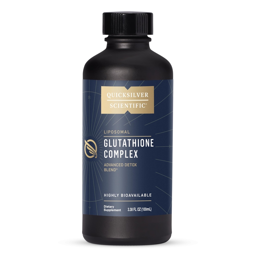 Quicksilver Scientific Glutathione Complex - Superior Absorption Antioxidant Supplement med flytande Glutathione & Milk Thistle - Vitamin B Complex - Tillskott för daglig användning (3,38 fl oz)