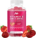 Avilana Vitamin B-komplex Just for Women Vegan Gummies with Vitamin B12, B7 (Biotin), B6, B3 (Niacin), B5, B6, B8, B9 (Folat)s, Energy and Healthy Immune System (1 Pack)
