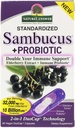 Naturens svar Sambucus + Probiotic | Ny 2-i-1 Dubbel din immunsupport | 32.000mg Standardized Fresh Elderberry Duo Cap med 10 miljarder CFU Probiotic | Glutenfri, icke-GMO | 60 Vegan kapslar