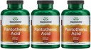 Swanson Pantothenic Acid (Vitamin B-5) Energi Metabolism Nerve Function Support 500 mg 250 kapslar (3 Pack)