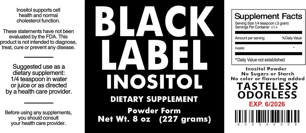 Generisk Black Label Inositol, 2,19 pund (Pack av 1)
