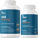 Dr Tobias AKG Supplement & Adult Multivitamin - Omfattande cellulär energi och näringsstöd för övergripande välbefinnande och vitalitet, Vegan, icke-GMO