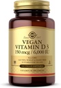 Solgar Vegan Vitamin D3 (Cholecalciferol) 150 mcg (6 000 IE) - 100 Softgels - Immune Support, hjälper till att upprätthålla hälsosamma ben och tänder - Icke-GMO, certifierad Vegan, Gluten & Dairy Free - 100 portioner