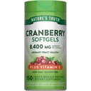 Naturens sanningskranberry med vitamin C Softgels | 8400mg | 150 piller | Urinary Tract Health Support | Non-GMO & Gluten Free Supplement