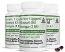 TURNER New Zealand Green Lipped Omega-3 Mussel Oil, 53x Higher Potency with UAF1000+ Super Antioxidant. No Fishy Aftertaste, 3 Bottles, 180 Softgels