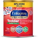 Enfagrow Premium Toddler Nutritional Drink, Natural Vanilla Flavor, Omega-3 DHA för hjärnstöd, prebiotika och vitaminer för immunhälsa, icke-GMO, Powder Can, 32 Oz (Pack av 1