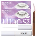 Lilac St - Originals Starter Kit - Inkluderar Natural Faux Eyelash Clusters (10mm & 12mm), Clear Lash Glue, & Lash Applicator - Lightweight & Lifelike - Lasts 10 Days - Cruelty Free, Vegan - 20 Lashes