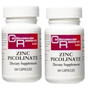Kardiovaskulär forskning Zink 25 mg Zink Picolinate 120 kapslar - för Immune System Support - Två flaska Bundle