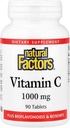 Naturliga faktorer - Vitamin C 1000mg, med bioflavinoider & Rosehips, 90 tabletter