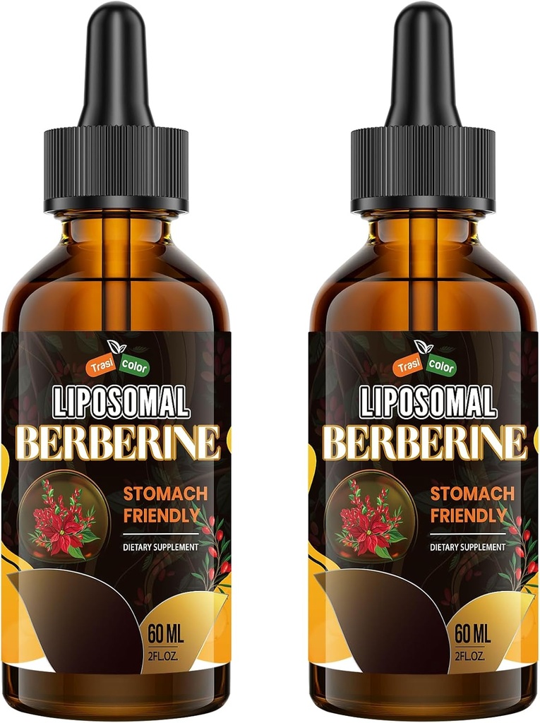 Berberine Supplement med Ceylon Cinnamon 3000mg - High Bioavailability Liposomal Berberine Liquid Drops, Berberine HCL Complex Plus Turmeric Supplements, AMPK Aktivator, Lämplig för kvinnor, Men-120ml
